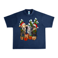 Navy western christmas cows and cactuses Urban Heavy Tee - AdoDesignShop