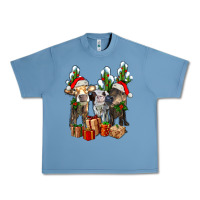 Pebble Blue western christmas cows and cactuses Urban Heavy Tee - AdoDesignShop
