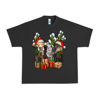 Pigment Black western christmas cows and cactuses Urban Heavy Tee - AdoDesignShop