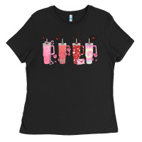 Black obsessive cup disorder valentines day Ladies Tee - MaliasSmallBusiness