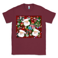 Burgundy santa christmas Classic Tee - AdoDesignShop