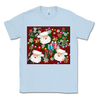 Dusty Blue santa christmas Classic Tee - AdoDesignShop