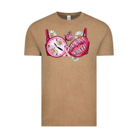 Vintage Coffee Hour Breast Cancer Bra Vintage Tee - Artiststas