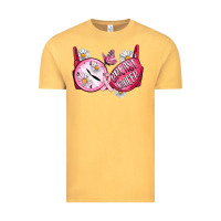 Vintage Mustard Hour Breast Cancer Bra Vintage Tee - Artiststas