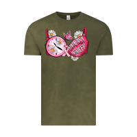 Vintage Olive Hour Breast Cancer Bra Vintage Tee - Artiststas
