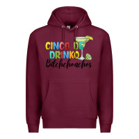 Burgundy cinco de drinko bitchchoahos Premium Hoodie - JahusDesignShop
