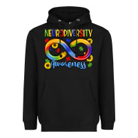 Black neurodiversity awareness Heavyweight Hoodie - LillyAllenDesigns