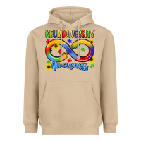 Mushroom neurodiversity awareness Heavyweight Hoodie - LillyAllenDesigns