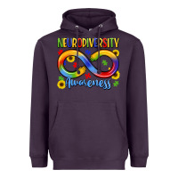 Plum neurodiversity awareness Heavyweight Hoodie - LillyAllenDesigns