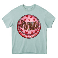 Arona Western valentine's day xoxo round earrings Heavy Core Tee - RanaPortraitStore
