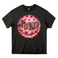 Asphalt Western valentine's day xoxo round earrings Heavy Core Tee - RanaPortraitStore