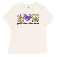 Bone peace love bus driver Ladies Tee - MaliasSmallBusiness