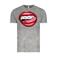 Cloud Rock Lips Dental Braces Vintage Tee - Artiststas