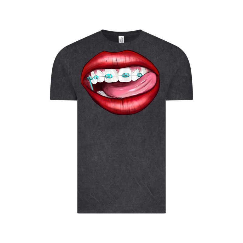 Lips Dental Braces Vintage Tee by Artiststas | Teevron
