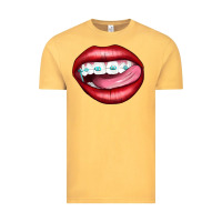 Vintage Mustard Lips Dental Braces Vintage Tee - Artiststas