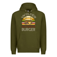 Army Green Welder Wıll Work For Burger Premium Hoodie - Bettercallsaul