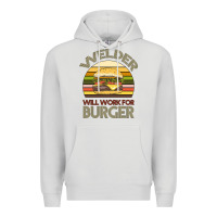 Dove Grey Welder Wıll Work For Burger Premium Hoodie - Bettercallsaul