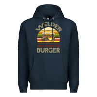 Navy Welder Wıll Work For Burger Premium Hoodie - Bettercallsaul