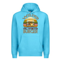 Ocean Blue Welder Wıll Work For Burger Premium Hoodie - Bettercallsaul