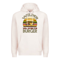 Pale Pink Welder Wıll Work For Burger Premium Hoodie - Bettercallsaul