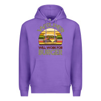 Purple Welder Wıll Work For Burger Premium Hoodie - Bettercallsaul