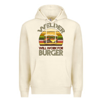 Sandshell Welder Wıll Work For Burger Premium Hoodie - Bettercallsaul