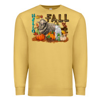 Antique Gold Hello Fall Merino Wool Sheep Premium Sweatshirt - LillyAllenDesigns