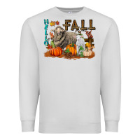 Dove Grey Hello Fall Merino Wool Sheep Premium Sweatshirt - LillyAllenDesigns