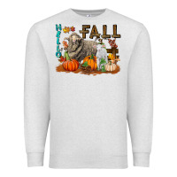 Oatmeal Heather Hello Fall Merino Wool Sheep Premium Sweatshirt - LillyAllenDesigns