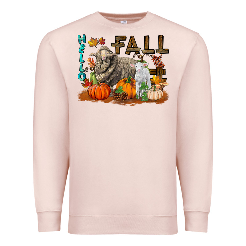 Hello Fall Merino Wool Sheep Premium Sweatshirt by LillyAllenDesigns | Teevron