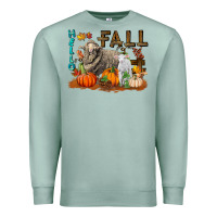 Seafoam Hello Fall Merino Wool Sheep Premium Sweatshirt - LillyAllenDesigns