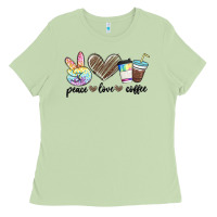 Matcha peace love coffee Ladies Tee - MaliasSmallBusiness