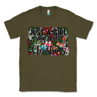 Army Green just a girl who loves christmas Classic Tee - AdoDesignShop