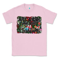 Bubblegum Pink just a girl who loves christmas Classic Tee - AdoDesignShop