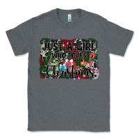 Charcoal Heather just a girl who loves christmas Classic Tee - AdoDesignShop