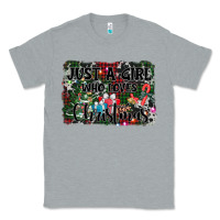 Heather Grey just a girl who loves christmas Classic Tee - AdoDesignShop