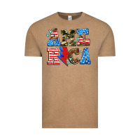 Vintage Coffee america with heart Vintage Tee - AdoDesignShop