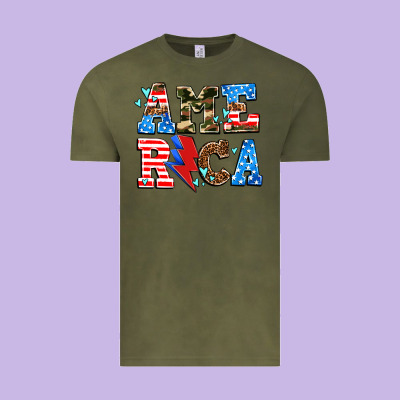 America With Heart Vintage Tee Designed By Adodesignshop