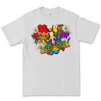 Dove Grey pride bee with daisy lgbtq Premium Tee - texasbilliewilder