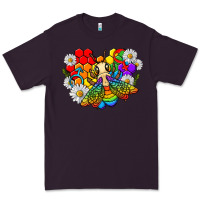 Plum pride bee with daisy lgbtq Premium Tee - texasbilliewilder