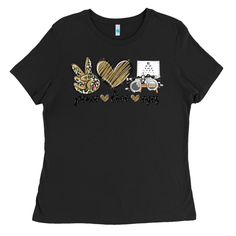 Peace Love Eyes Ladies Tee by MaliasSmallBusiness | Teevron