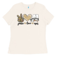 Bone peace love eyes Ladies Tee - MaliasSmallBusiness