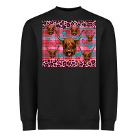 Black highland cow valentines Heavyweight Sweatshirt - JahusDesignShop