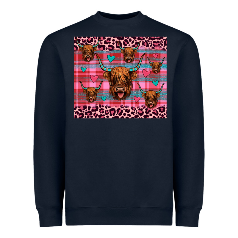 Highland Cow Valentines Heavyweight Sweatshirt by JahusDesignShop | Teevron
