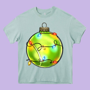 Christmas  Tennis Heavy Core Tee Designed By Zillion Design Studio