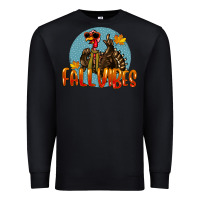 Black Fall Vibes Turkey Premium Sweatshirt - LillyAllenDesigns