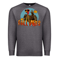 Charcoal Heather Fall Vibes Turkey Premium Sweatshirt - LillyAllenDesigns