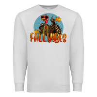 Dove Grey Fall Vibes Turkey Premium Sweatshirt - LillyAllenDesigns