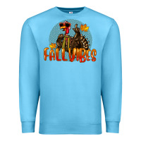 Ocean Blue Fall Vibes Turkey Premium Sweatshirt - LillyAllenDesigns