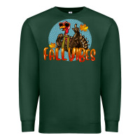 Sports Green Fall Vibes Turkey Premium Sweatshirt - LillyAllenDesigns